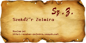 Szekér Zelmira névjegykártya